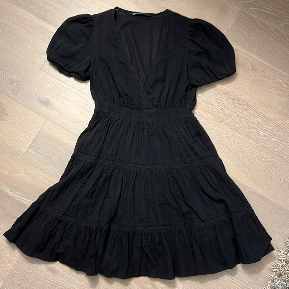 Zara Black Eyelit Dress